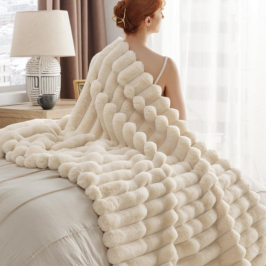 Fuzzy Flannel Throw Blanket